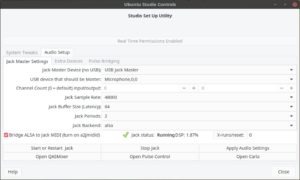 Abbildung 4: Das Konfigurationswerkzeug zeigt an, dass die Realtime-Genehmigungen für den Nutzer erteilt sind. So kann der Audioserver Jack die Vorteile des Low-Latency-Kernels nutzen.