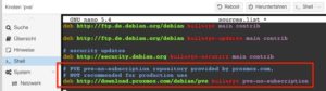 Abbildung 5: Änderungen der Einstellungen können Sie auch direkt mit einem Editor in den Debian-Konfigurationsdateien vornehmen.