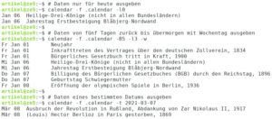 Abbildung 7: Calendar mit eigener <code>calendar.all</code>.