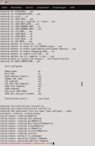Abbildung 7: Die mit <span class="ui-element">no</span> gekennzeichneten Konfigurationsmeldungen betreffen nicht notwendige Extras und in unserem Fall Intel SSE, da wir ja einen AMD-Prozessor benutzen.