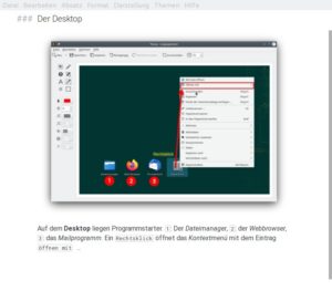 Abbildung 7: Viele Handb&uuml;cher von Open-Source-Programmen entstehen als Markdown-Dateien mit sehr einfachen Steuerzeichen und Bildern.