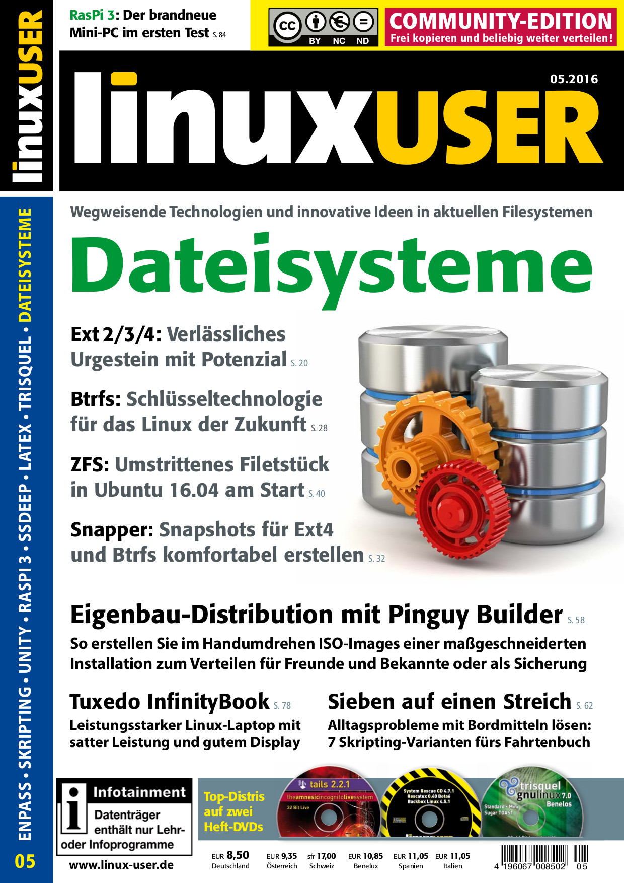 Heftcover LinuxUser Community Edition 05/2016