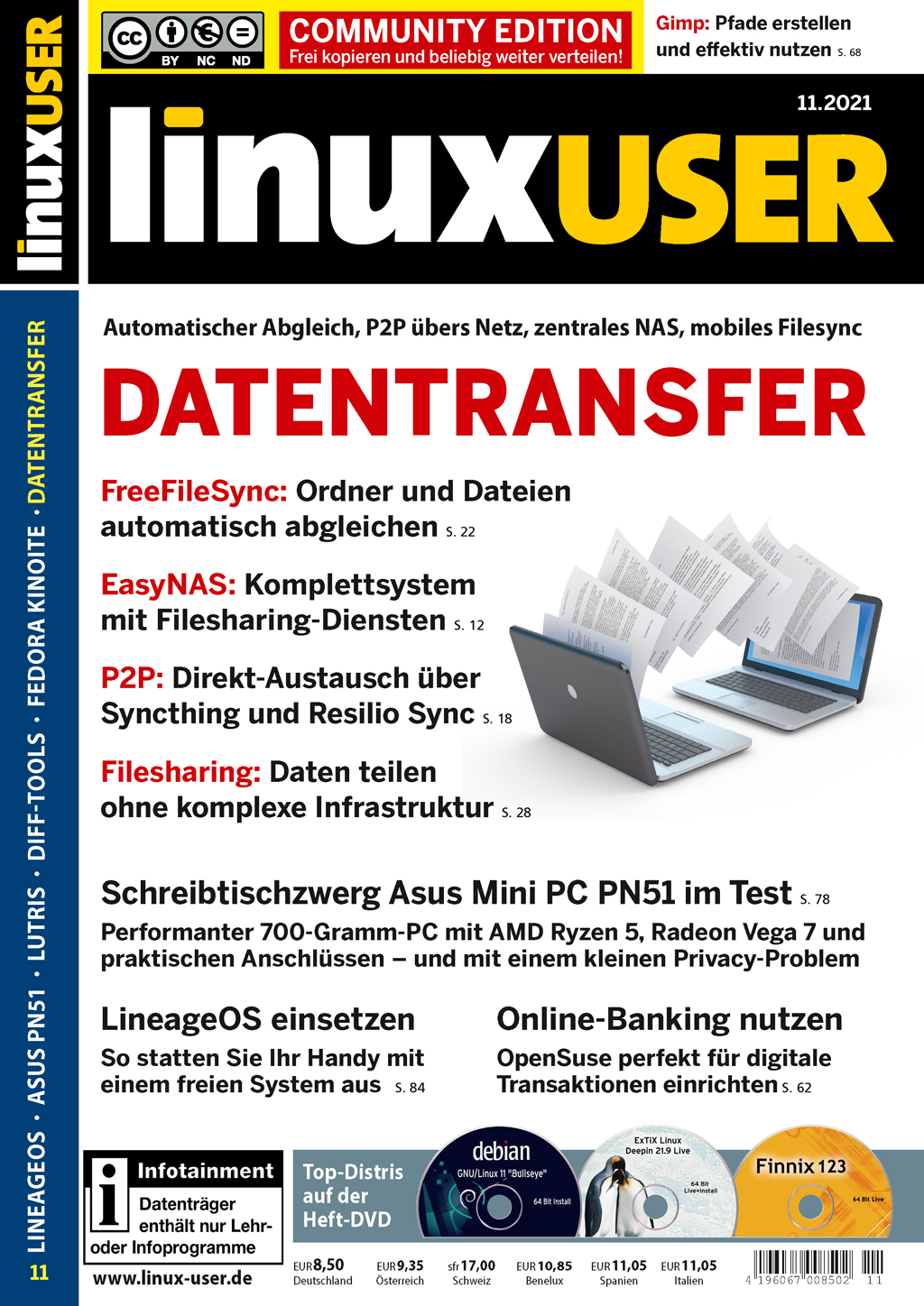 Heftcover LinuxUser Community Edition 11/2021