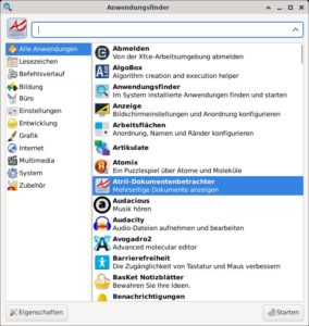 Abbildung 1: Aufgrund des großen Softwarebestands erweist sich der Appfinder als nützliches Hilfsmittel.