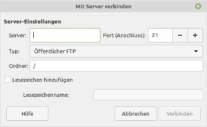 Abbildung 4: Die gängigen Dateimanager bieten einfache Dialoge, um sich mit Netzwerkspeichern zu verbinden.