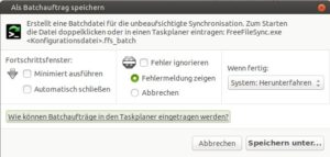 Abbildung 4: Von FreeFileSync generierte Batch-Auftr&auml;ge erlauben es, den Datenabgleich zu automatisieren.