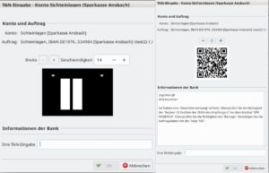 Abbildung 5: Hibiscus kann den TAN-Generator sowohl mit einer althergebrachten Flackergrafik, einem moderneren QR-Code, vor allen aber komfortabel und zuverlässig über den USB-Anschluss initialisieren.