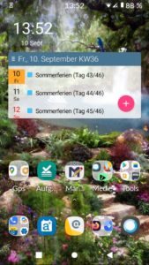 Abbildung 10: Trebuchet, die Standard-Homescreen-App unter LineageOS, kombiniert gute Konfigurierbarkeit mit einem ertr&auml;glichen Ressourcenverbrauch.