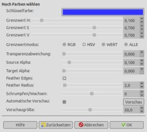 Abbildung 1: Das Interface der Bluebox bietet viele Einstellungsmöglichkeiten. Oft liefern aber schon die Standardeinstellungen gute Ergebnisse.