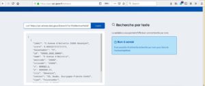 Abbildung 1: Recherche über die Webseite der Base Adresse Nationale France (BAN France).
