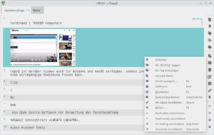Abbildung 1: Als Alleinstellungsmerkmal wartet CopyQ mit der Funktion auf, gespeicherte Bilder auch darzustellen, statt nur einen Verweis darauf zu speichern.