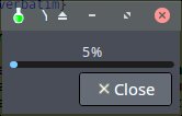 Abbildung 1: Um einen einfachen Z&auml;hler zu generieren gen&uuml;gt der Aufruf <code>yad --progress</code>.