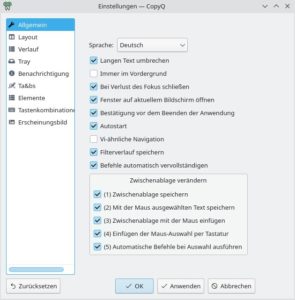 Abbildung 2: Die vorhandenen Standardeinstellungen fallen selbsterkl&auml;rend aus, einige der fortgeschrittenen Funktionen erfordern allerdings das Studium der ausf&uuml;hrlichen Dokumentation.