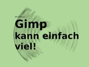 Abbildung 3: Da Texte in einer eigenen Ebene liegen, lassen sich die herkömmlichen Filter darauf anwenden. In diesem Fall wurde mittels <span class="ui-element">Bewegungsunschärfe kreisförmig</span> eine verwischte Variante des Ursprungstexts erzeugt.