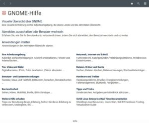Abbildung 5: Nach dem Start wirkt das Gnome-Programm Yelp wie eine reine Gnome-Hilfe. Erst ein undokumentierter Shortcut bringt weitere Funktionen zum Vorschein (<a href="#artRef-f6">Abbildung&nbsp;6</a>).