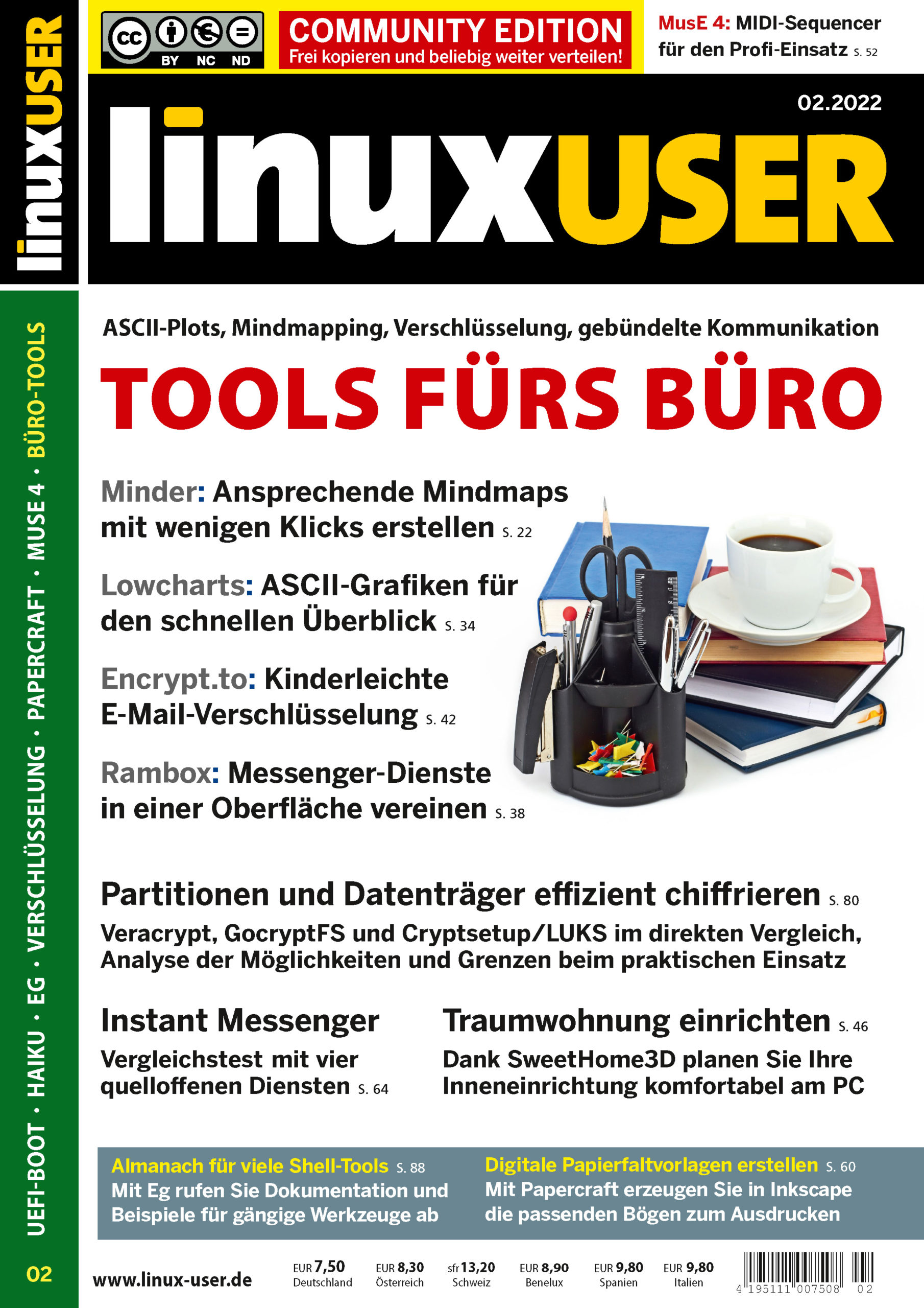 Heftcover LinuxUser Community Edition 02/2022