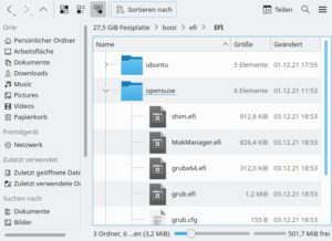 Abbildung 1: UEFI-Systeme starten anders als das alte BIOS nicht mehr über einen einzelnen Master Boot Record, sondern durchsuchen eine FAT32-Partition nach dort abgelegten Bootloadern.