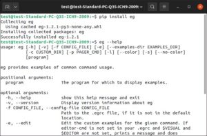 Abbildung 1: Die Installation von Eg ist schnell erledigt. Falls noch nicht geschehen, m&uuml;ssen Sie vorher das Paket <span class="ui-element">python3-pip</span> installieren.