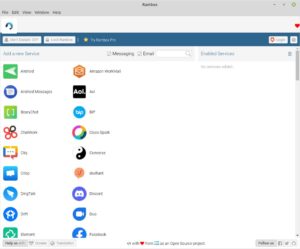 Abbildung 1: Das einfach gehaltene Programmfenster weist bereits zahlreiche vorkonfigurierte Apps auf.