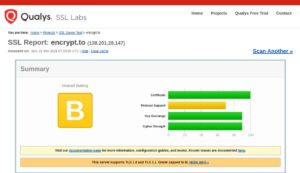 Abbildung 4: Die derzeitige Benotung mit&nbsp;B muss Sie nicht weiter st&ouml;ren. Bei Verwendung aktueller Webbrowser oder Android-Versionen entspricht dies der Note&nbsp;A1.