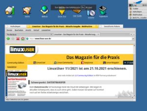 Abbildung 8: Stack & Tile stünde auch Linux gut zu Gesicht, speziell auf kleinen Displays. Die Funktion fasst mehrere Fenster zu einem zusammen. Nach dem Tab-Prinzip wechselt man über die Titelleisten zwischen ihnen.