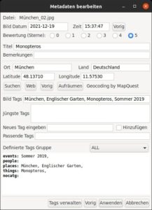 Abbildung 3: Um auch bei größeren Sammlungen Bilder schnell wiederzufinden, kategorisieren Sie die Aufnahmen mithilfe von Metadaten.