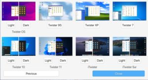 Abbildung 3: ThemeTwister erlaubt es Ihnen, das Look and Feel von Windows und MacOS per Mausklick auf den Desktop zu bringen.