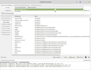 Abbildung 2: Bei der Suche berücksichtigt die Software auch versteckte Dateien und Verzeichnisse.