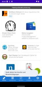 Abbildung 8: Der alternative App-Katalog F-Droid bietet in der Standardeinstellung nur quelloffene Software ohne Werbung an. Sie installieren die App als APK und sollten sie dazu nur von der Projektseite selbst herunterladen.