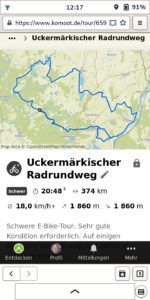 Abbildung 11: Zur Navigation l&auml;sst sich Komoot &uuml;berreden, das man auch als Web-App einbinden kann.