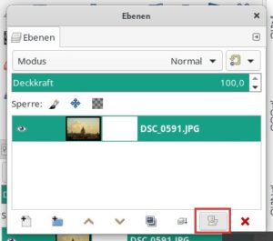 Abbildung 3: Einige Dialoge enthalten am unteren Rand eine Symbolleiste mit Knöpfen, über die wichtige Funktionen direkt zur Verfügung stehen. In unserem Beispiel ist die Schaltfläche <span class="ui-element">Ebenenmaske und deren Effekt entfernen</span> interessant.