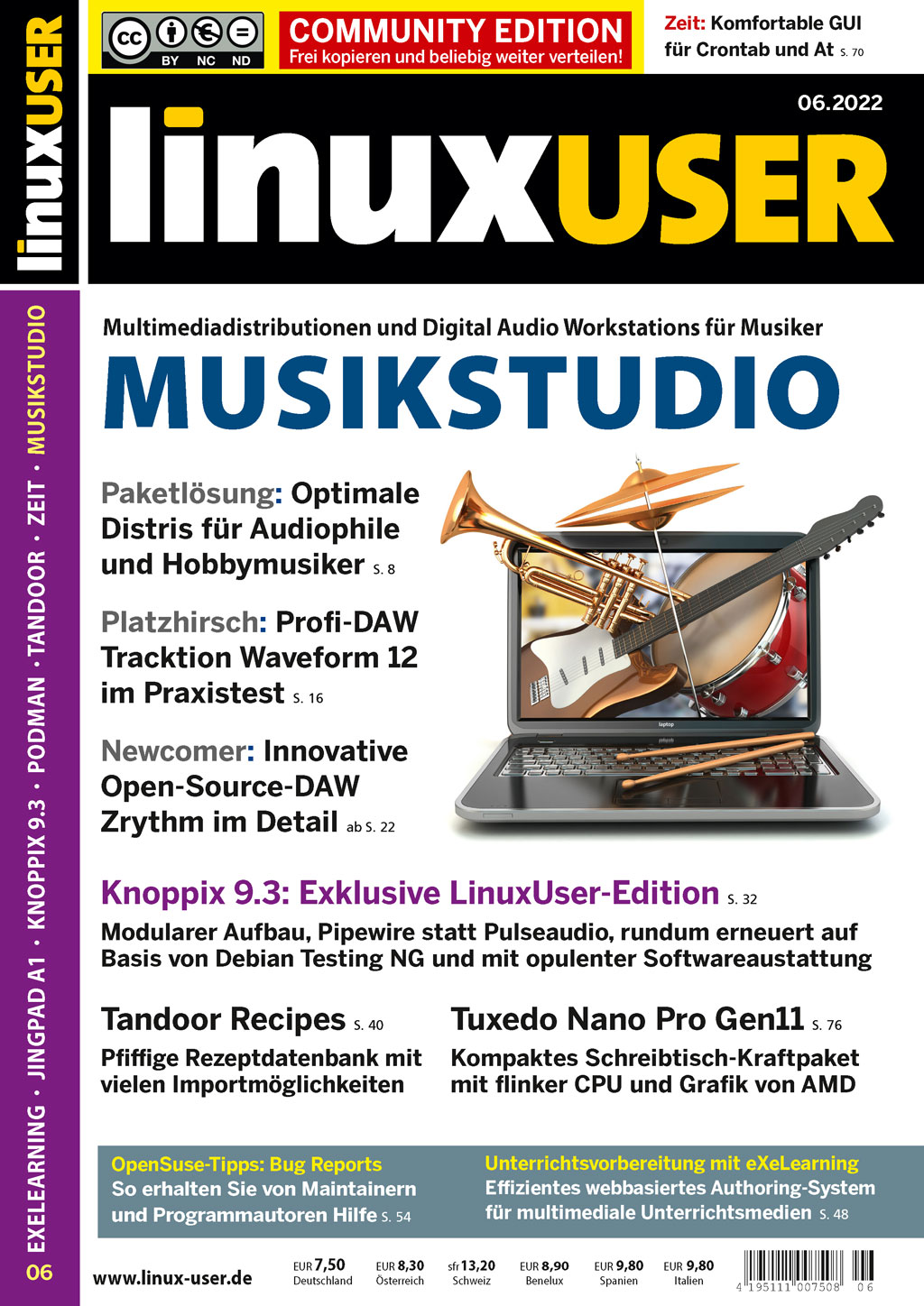 Heftcover LinuxUser Community Edition 06/2022