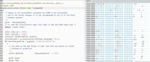 Abbildung 1: Entwickler schreiben Programme in einer Programmiersprache wie C (links). Die Pakete einer Linux-Distribution dagegen enthalten Maschinencode (rechts), den die CPU ausführt.
