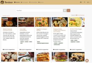 Abbildung 2: Ist die Datenbank erst einmal gef&uuml;llt, bietet Tandoor eine aufger&auml;umte Ansicht auf die Rezepte sowie zahlreiche Funktionen.