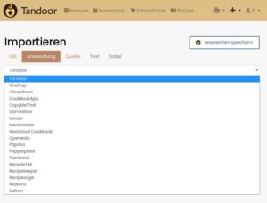 Abbildung 3: Tandoor erlaubt den Import aus zahlreichen Anwendungen, in denen Sie bisher Rezepte gespeichert haben.