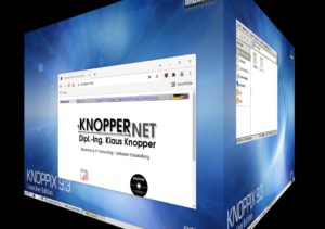 Abbildung 4: Mit Compiz gerät das Umschalten zwischen den virtuellen Desktops zum 3D-Ereignis.