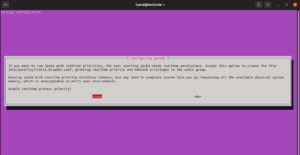 Abbildung 7: Jack weist bei der Installation auf die wichtigen Realtime-Privilegien des Users hin.