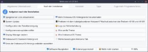 Abbildung 2: &Uuml;ber den Willkommensbildschirm erreichen Sie verschiedene Installationsskripte, wichtige Tutorials und andere kleine Hilfsprogramme.