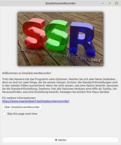 Abbildung 5: Das Willkommensfenster dient lediglich der Begrüßung.