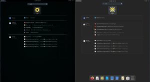 Abbildung 6: Auch der Vollbildanwendungsstarter von Gnome wirkt in Leap 15.4 optisch gefälliger und klarer strukturiert.