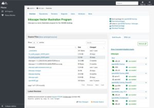 Abbildung 7: Bei etlichen Paketen, die OpenSuse Leap 15.4 in veralteter Version mitbringt (hier Inkscape), ist die Hauptarbeit – nämlich der Bau eines Pakets in aktueller Version – eigentlich schon erledigt.