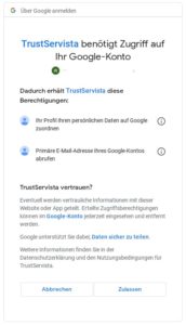 Abbildung 1: Manche Addons verlangen ge&ouml;ffnete Google-Konten und verwenden Daten daraus.