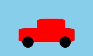 Abbildung 2: Eine mit einfachen <code>draw</code>-Befehlen erstellte Stufenhecklimousine.