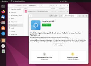 Abbildung 3: Debian-Pakete können Sie in Ubuntu aus dem Dateimanager heraus installieren.