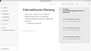 Abbildung 5: Eine an Git angelehnte Funktion erlaubt eine Versionierung und das Zur&uuml;ckkehren zu fr&uuml;heren Versionen des Eintrags.