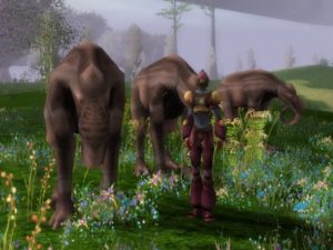 Abbildung 5: Die meisten Tiere auf Silan sind (wie hier die Mektoub) friedlich und greifen nicht von sich aus an. Nur wenige attackieren Sie, ohne selbst angegriffen worden zu sein.