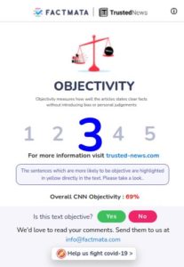 Abbildung 7: Trusted News bewertet auch die Objektivit&auml;t von Beitr&auml;gen.