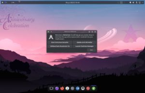 Abbildung 1: Die KDE Plasma-Oberfl&auml;che blendet beim Start ein Willkommensfenster ein.