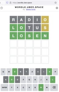 Abbildung 3: Der deutsche Klon des Wordle-Spiels.