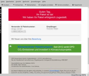 Abbildung 9: Mails sind bis heute ausschlie&szlig;lich als reiner Text standardisiert. Die bunten, in vielerlei Hinsicht problematischen HTML-Mails verdanken wir Microsoft.
